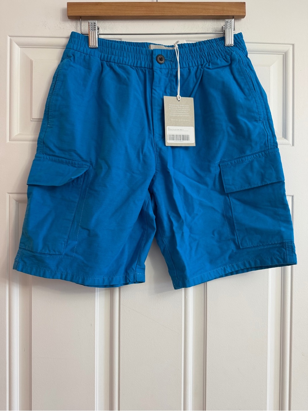 EVERLANE Men’s Cotton Linen Cargo Shorts Horizon Blue Casual Leisure NWT Size S